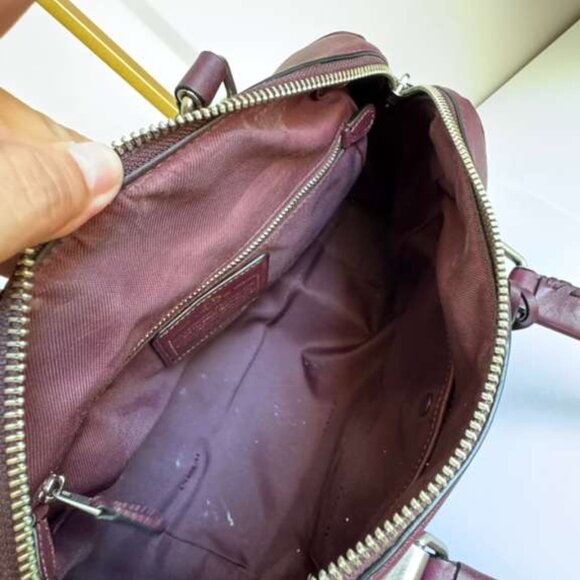 Coach Ace Satchel Bag - 37017- Oxblood - Picture 6 of 10